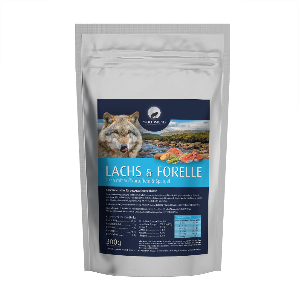 Getreidefreies-Hundefutter-Lachs-Forelle-300g